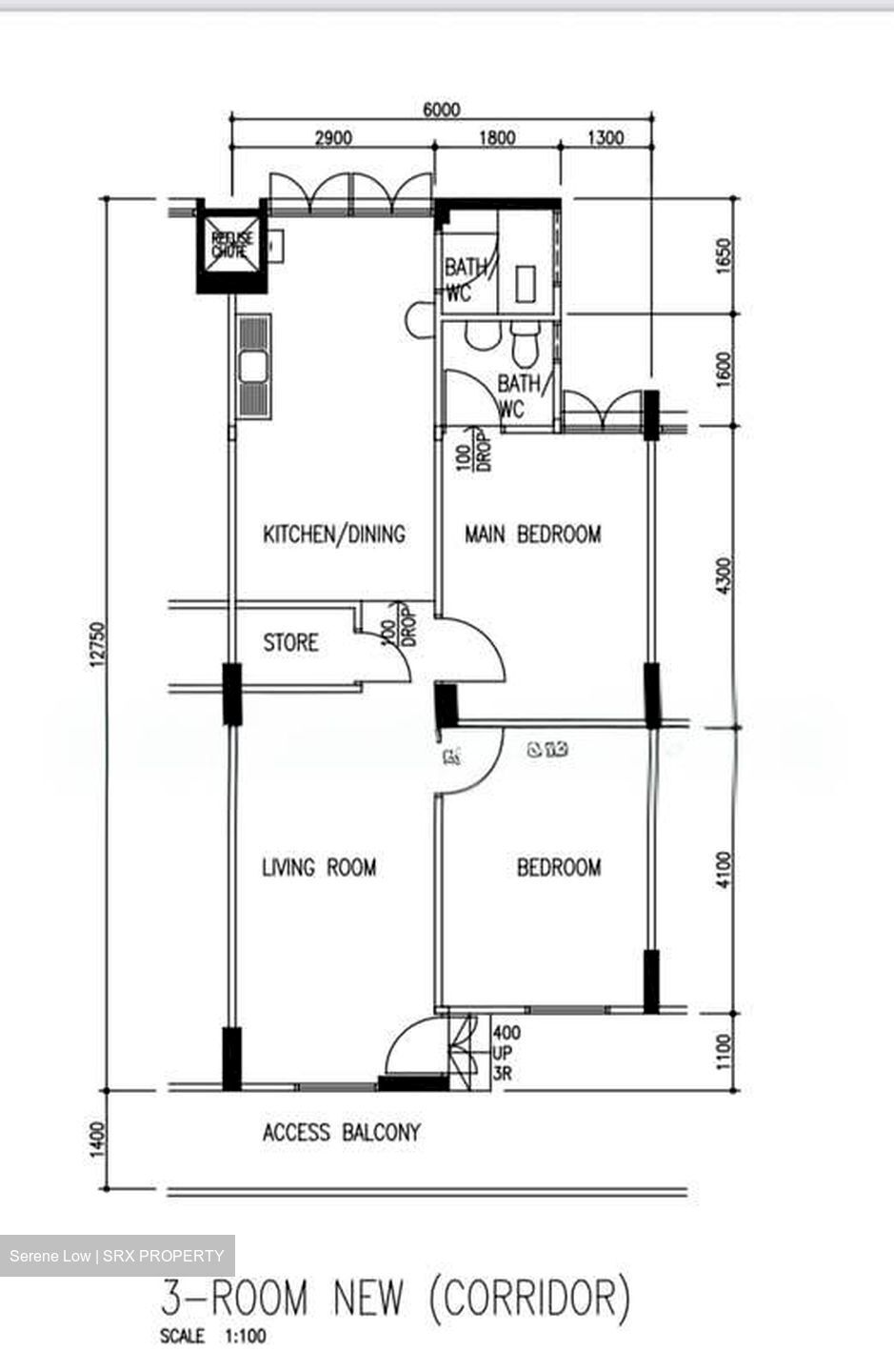 Blk 223 Boundary Ville (Serangoon), HDB 3 Rooms #558024611